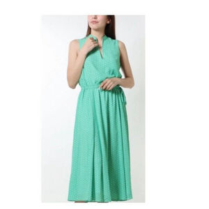 ANNE KLEIN Jenna Drawstring Midi Dress Clover Small NWT
